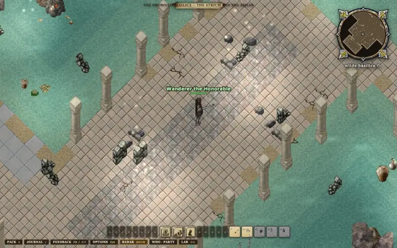 Sunlight crossing the Drowned Basilica