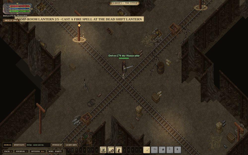 Deep I: the Upper Galleries, in the game